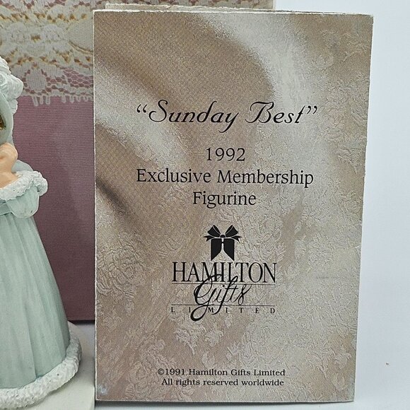 VTG semi Rare 1992 Hamilton Gifts Sunday Best Maud Humphrey Bogart Figurine Excl - Picture 6 of 8